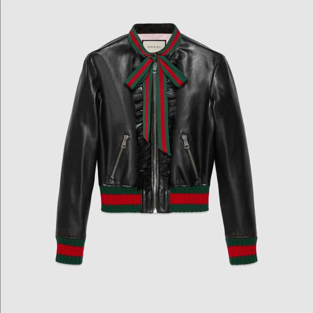 Gucci Ruffle Bomber  Jacket